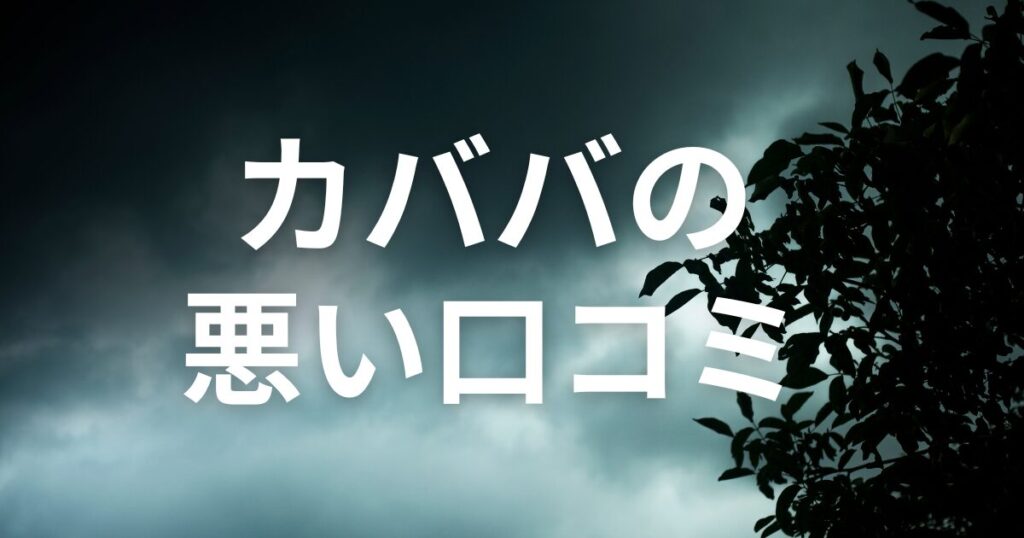 カババの悪い評判と口コミ